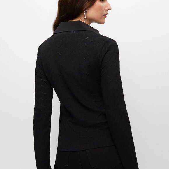 Melanie Lyne Jacquard Zip Front Top - NWOT - Picture 4 of 4